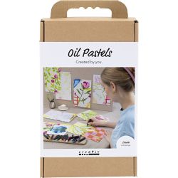 DIY Kit Oljepastell, Blomst, ass. farger, 1 pk.