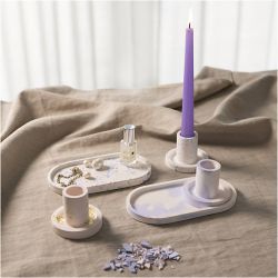 Start DIY Kit Resinst&oslash;ping, Lysestaker og brett, bl&aring;, lys pink, hvit, 1 pk.