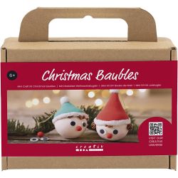 Mini DIY Kit Julekuler, R&oslash;de og gr&oslash;nne nisser, 1 pk.