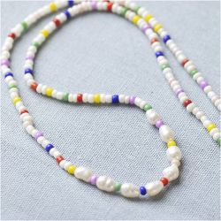 Mini DIY Kit Smykker, Halskjeder med ferskvannsperler, 1 pk.