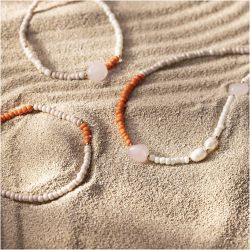 Mini DIY Kit Smykker, Rosekvarts halskjede og armb&aring;nd, 1 pk.