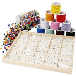 Gruppe DIY Kit Bokstavperler p&aring; armb&aring;nd, 1 sett
