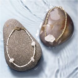 Mini DIY Kit Smykker, Armb&aring;nd med bergkrystall, 1 pk.