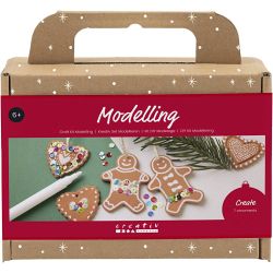 DIY Kit Modellering, Sm&aring; kakeformer, mellombrun, 1 pk.