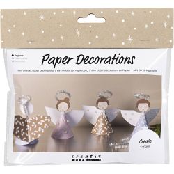Mini DIY Kit Papirpynt, Engler, ass. farger, 1 pk.