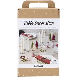 DIY Kit Borddekorasjoner, Engler, juletr&aelig;r, stjerner, ass. farger, 1 pk.