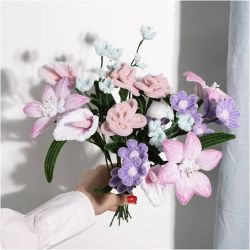 DIY Kit Blomster av Piperensere, Blomster, pastellfarger, 1 pk.