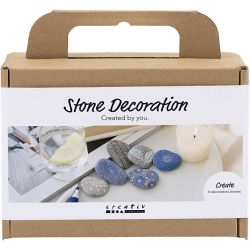 Mini DIY Kit Steindekorasjon, bl&aring;, 1 pk.