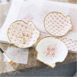 Mini DIY Kit Decoupage, Muslingskall, soft rosa, 1 pk.