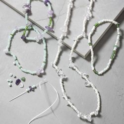DIY Mix Smykker, Krystaller, str. 2,6-10 mm, hullstr. 0,8-1,2 mm, ca. 2460 stk., ass. farger, 1 pk.
