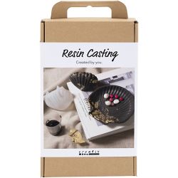 DIY Kit Resinst&oslash;ping, Musling, svart, gull, 1 pk.