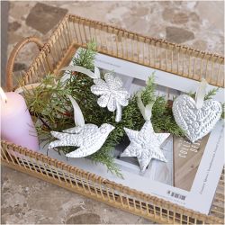 Mini DIY Kit Dekorasjon, Julepynt, sølv metall, 1 pk.