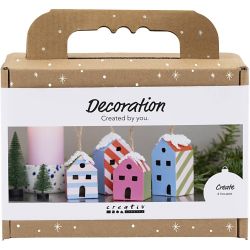 Mini DIY Kit Dekorasjon, Hus, colorful, 1 pk.