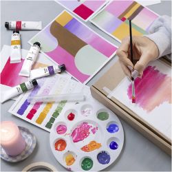 DIY Kit Gouache , Malerier, ass. farger, 1 pk.