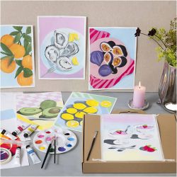 Start DIY Kit Gouache, Malerier, ass. farger, 1 pk.