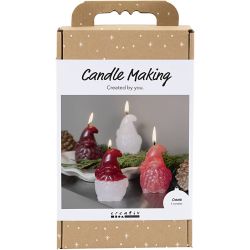 DIY Kit Lysst&oslash;ping, Julenisse, matt transparent, r&oslash;d, 1 pk.