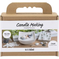 Mini DIY Kit Lysst&oslash;ping, Skjell, gr&aring;, off white, 1 pk.