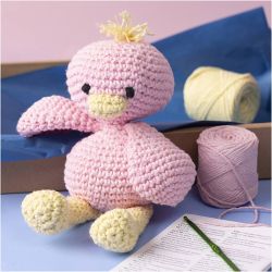 DIY Kit Amigurumi, Andunge, lys pink, lys gul, 1 pk.