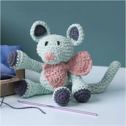 DIY Kit Amigurumi, Mus, mint, 1 pk.