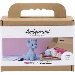 DIY Kit Amigurumi, Sjiraff, lys bl&aring;, 1 pk.