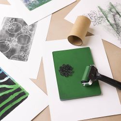 Gruppe DIY Kit Geltrykk, Fargerike trykk, 1 pk.