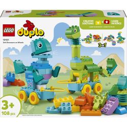LEGO® DUPLO® City 3-i-1 Dinosaurer på hjul